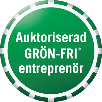 Märke för auktoriserad Grön-Fri entreprenör